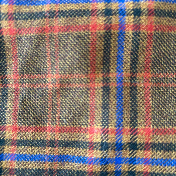 Jenni Kayne Wool Plaid Pencil Skirt size 4-6? Silk Lined Brown Houndstooth - Picture 3 of 8